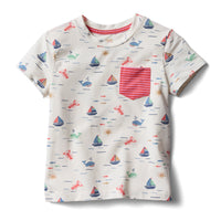 Jogger Set - Casco Bay Coral Stripe