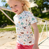 Jogger Set - Down East Daydreams, Coral Stripe