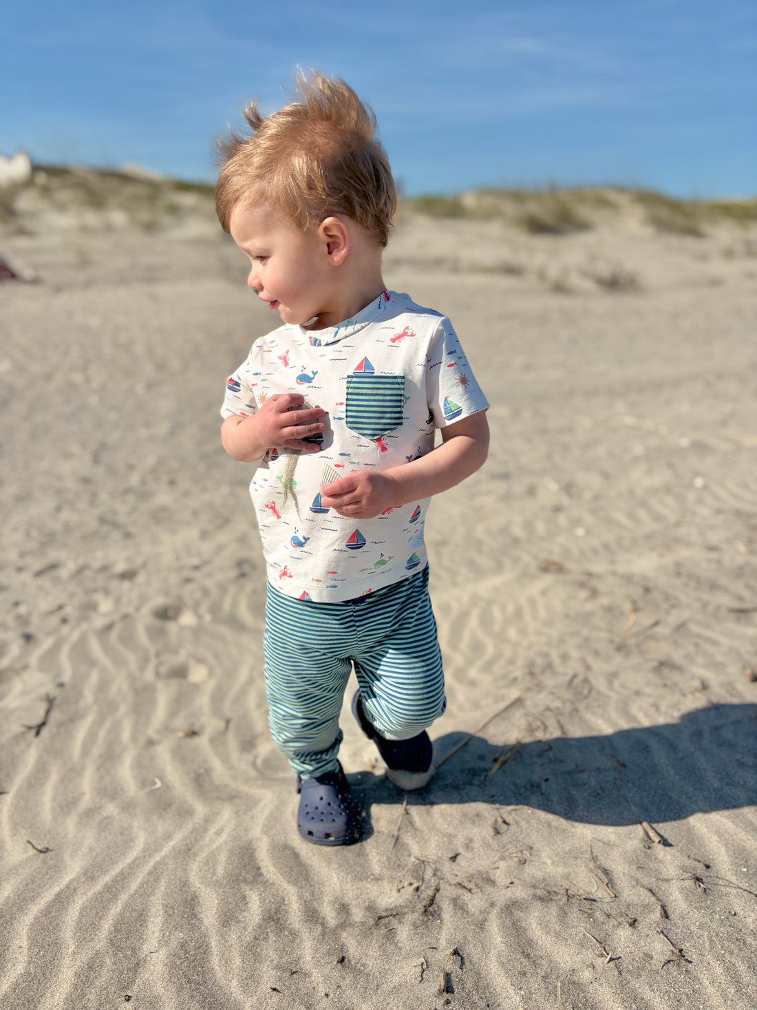 Jogger Set - Casco Bay Harbor Blue Stripe
