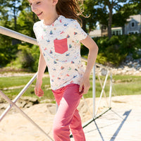 Jogger - Coral Stripe
