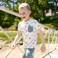 Jogger Set - Casco Bay Harbor Blue Stripe