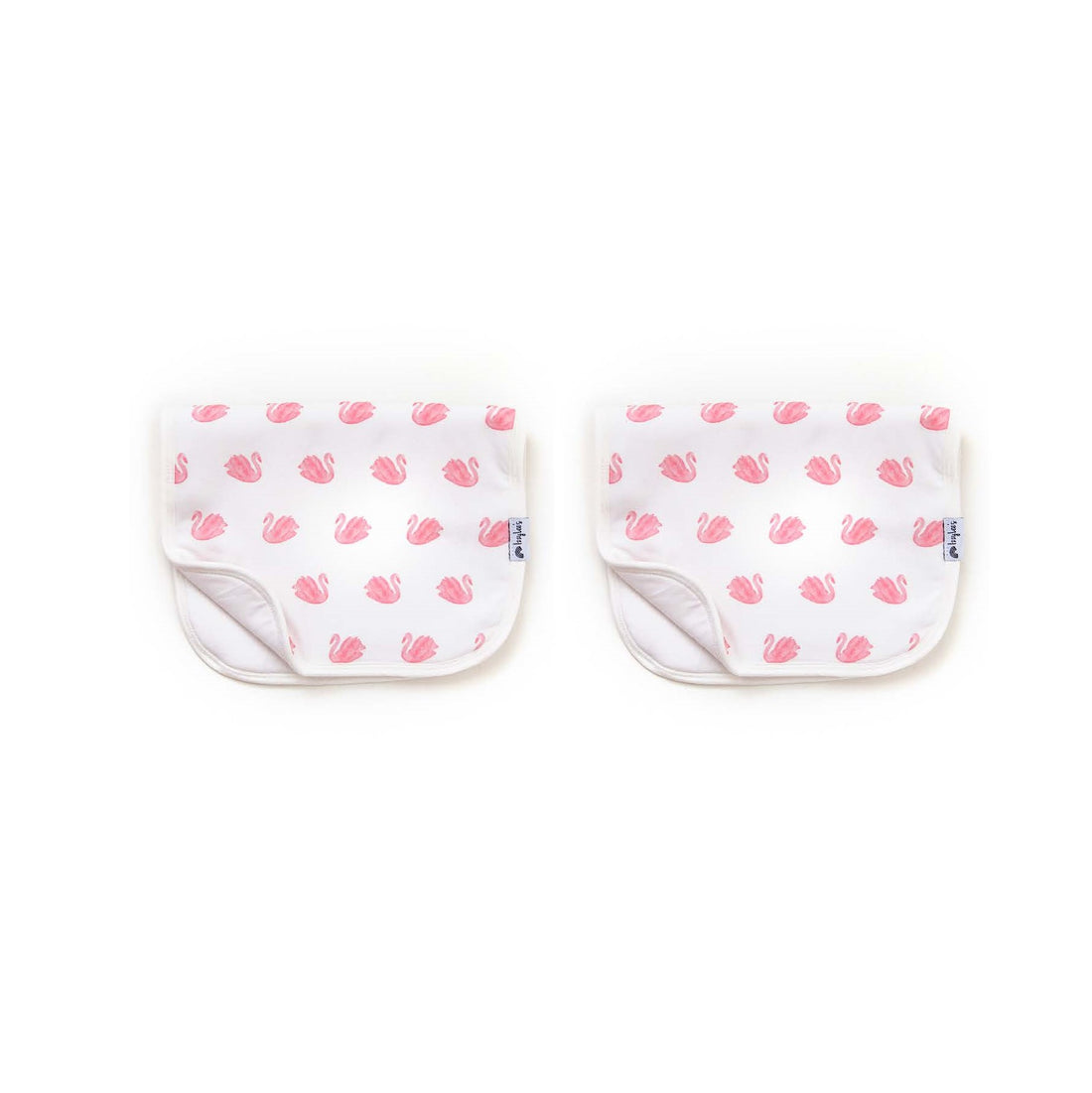 Blush Swan Organic Burp Cloth Set